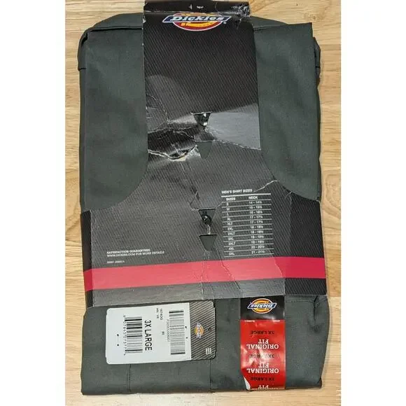 Dickies Short Sleeve Twill Work Shirt Mens 3XL Dark Green Original Fit Pockets - Picture 6 of 8